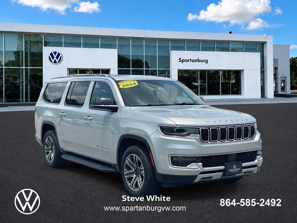 2024 Jeep Wagoneer L Series II in Silver — front three-quarter view