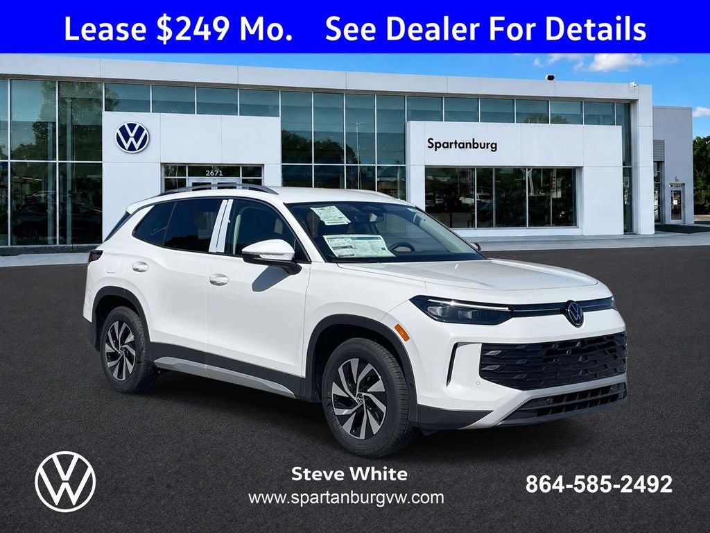 2026 Volkswagen Tiguan 2.0T S in Pure White — front three-quarter view